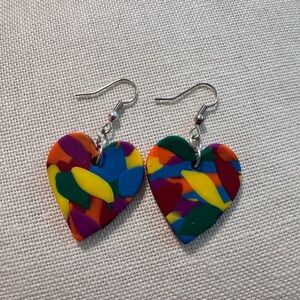 Handmade heart earrings